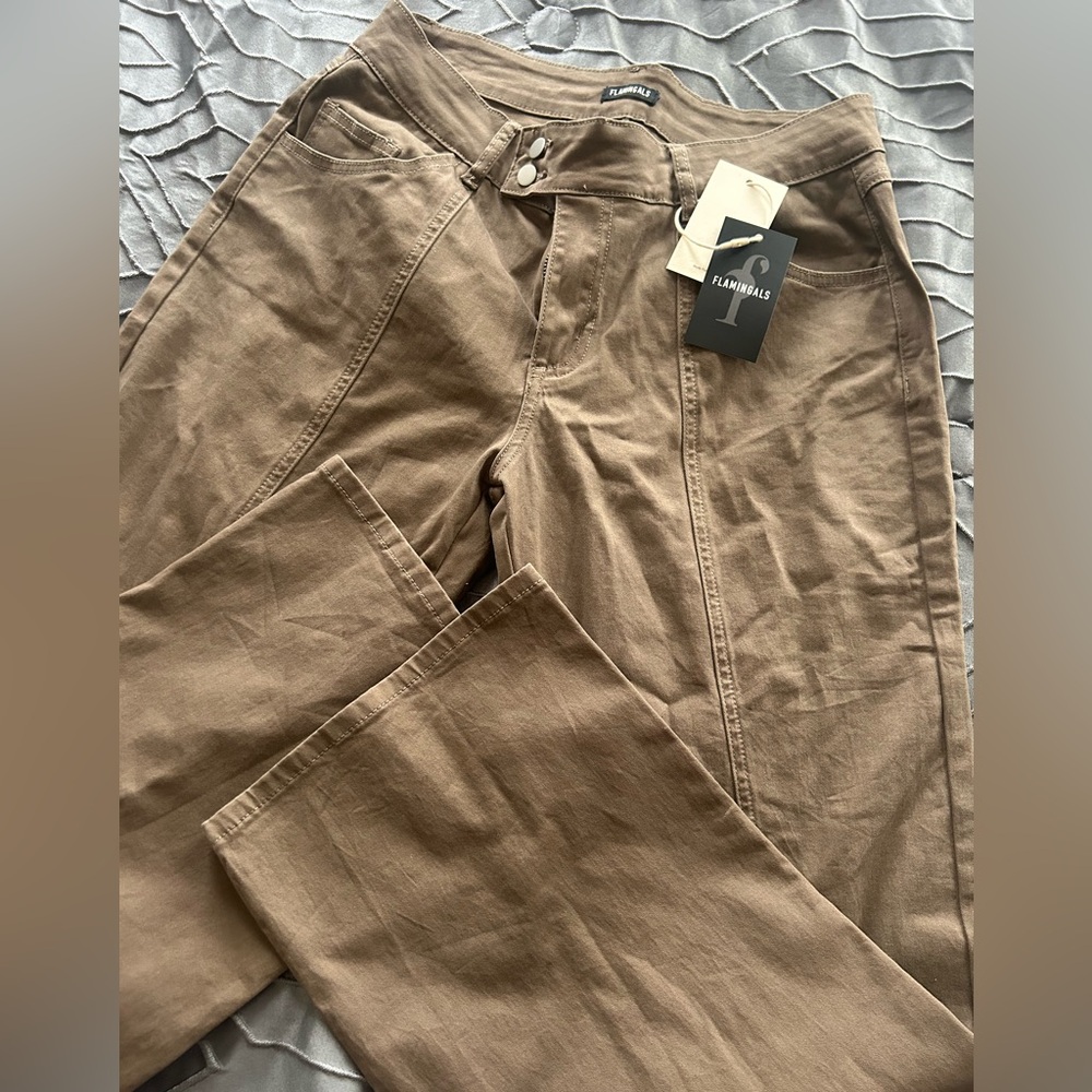 Flamingals Brown Pants - Picture 2 of 6